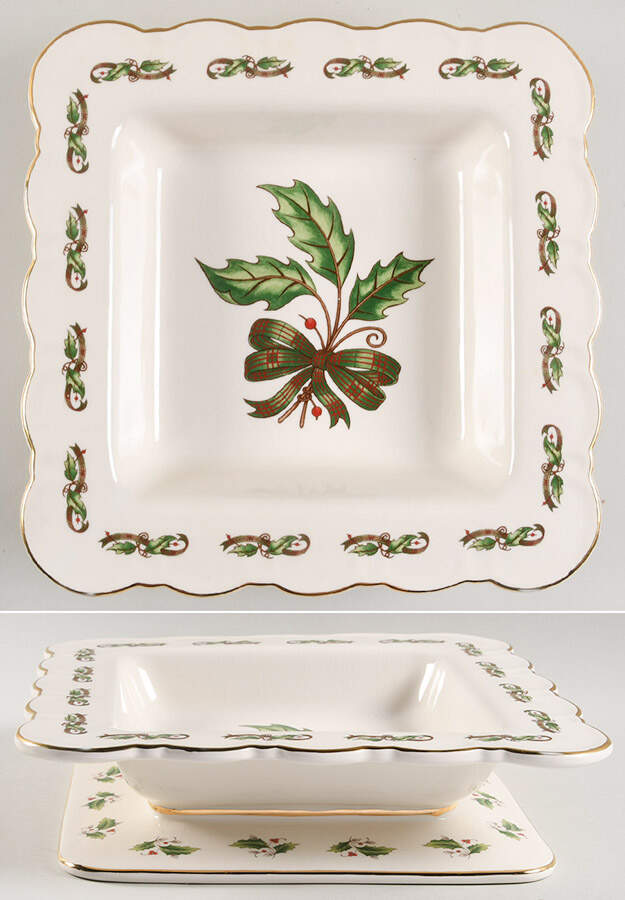 HHD1 Square Hors d'Oevre Dish by Holly Holiday-1