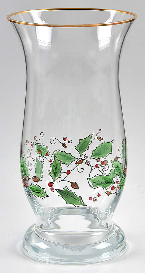 HHD2 (Gold "H" Mark) 1 Piece Glassware Hurricane Lamp by Holly Holiday-1