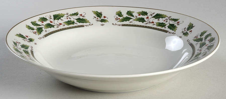HHD2 (Gold "H" Mark) Rim Soup Bowl by Holly Holiday-1