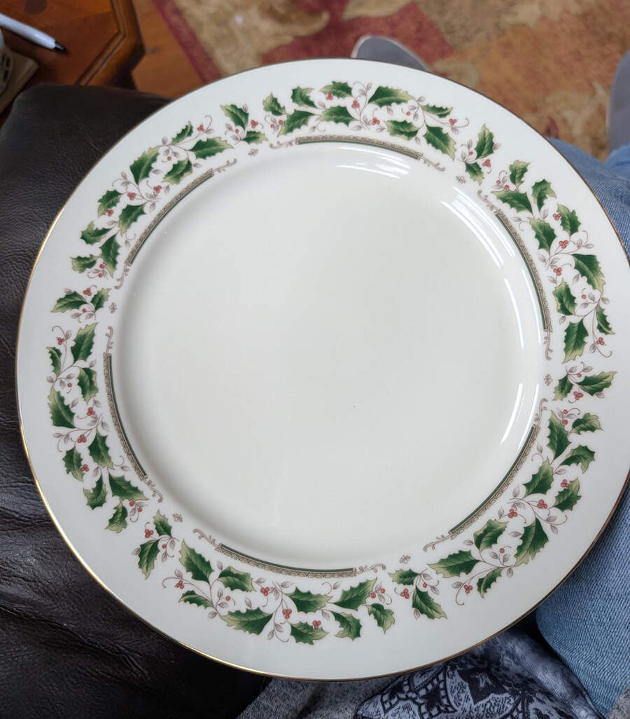 HHD2 (Gold "H" Mark) 12" Chop Plate (Round Platter) by Holly Holiday-1