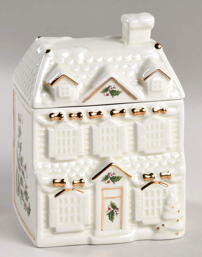 HHD2 (Gold "H" Mark) Figural Candy Box & Lid by Holly Holiday-1
