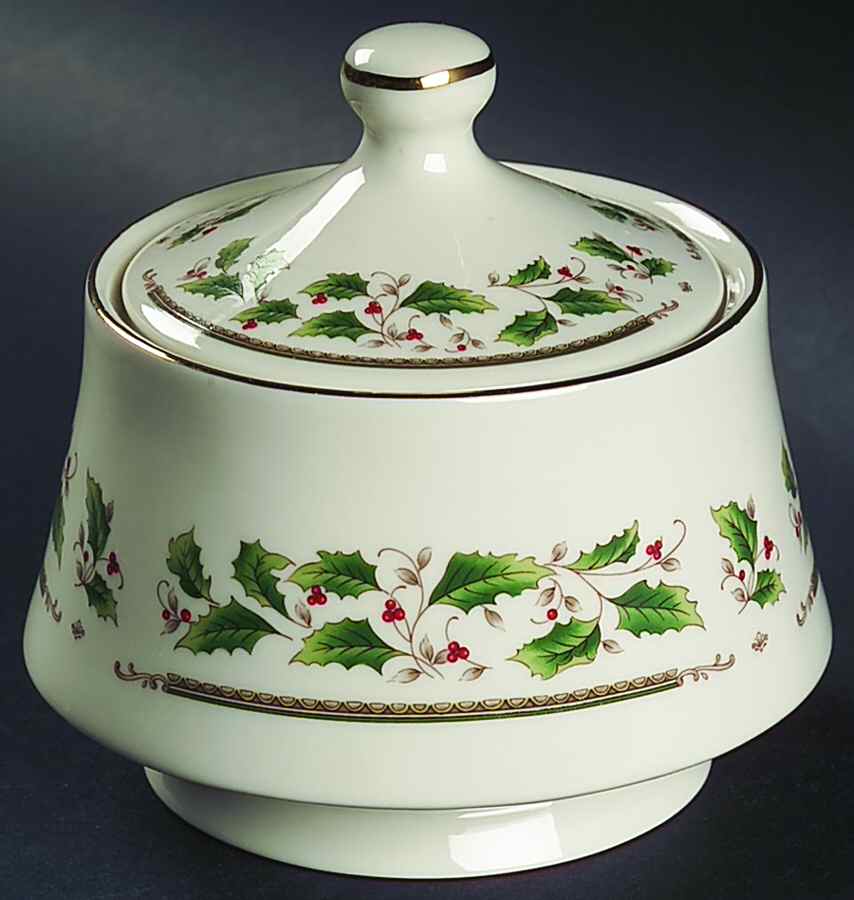 HHD2 (Gold "H" Mark) Sugar Bowl & Lid by Holly Holiday-1