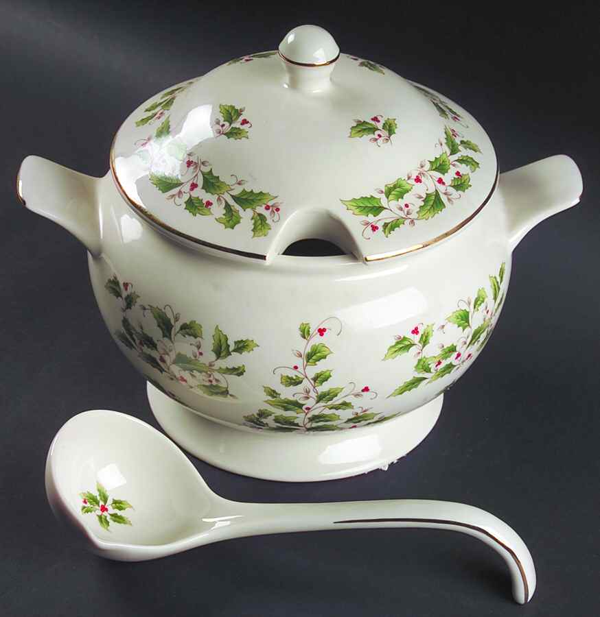 HHD2 (Gold "H" Mark) Tureen & Lid w/Ladle by Holly Holiday-1