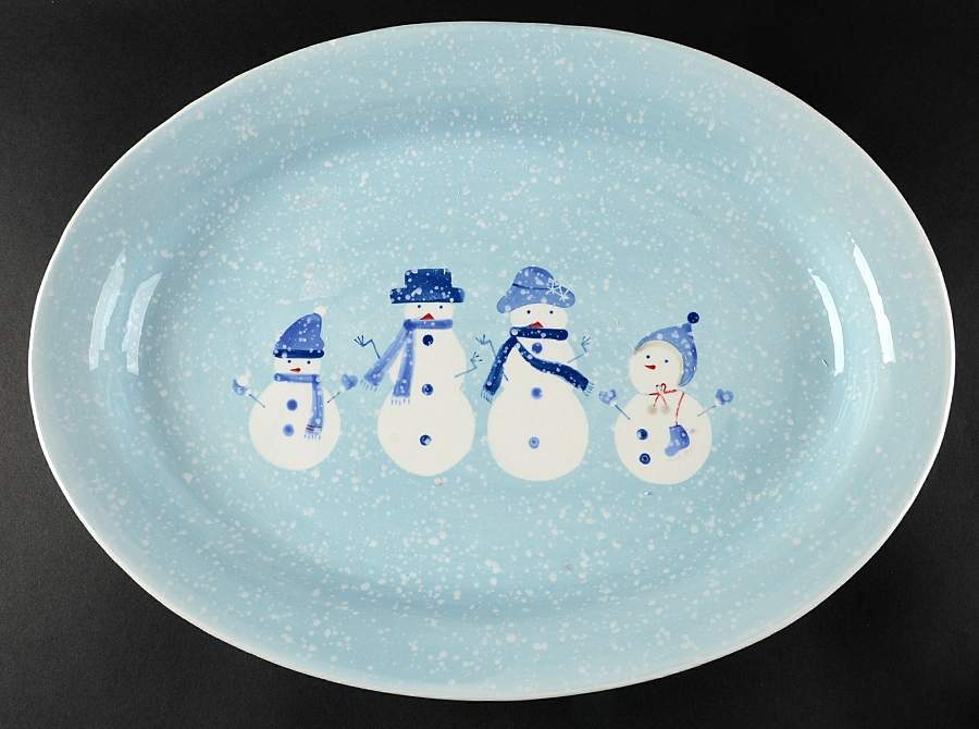 Winter Frost 16" Oval Serving Platter by Home-1
