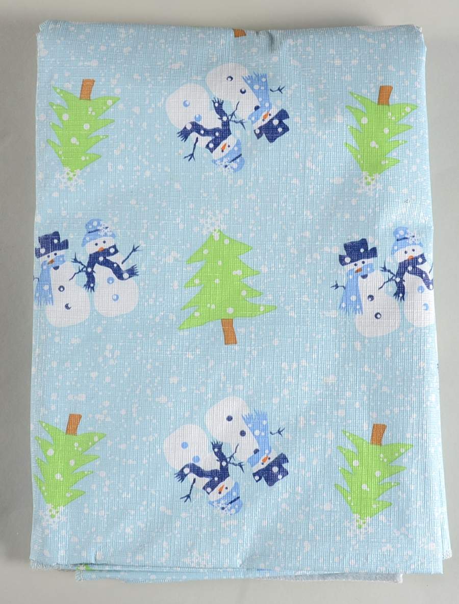 Winter Frost 69" X 51" Oblong Flannel Backed Vinyl Tablecloth by Home-1