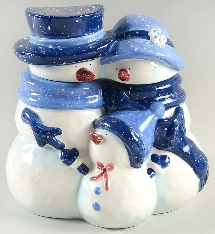 Winter Frost Figural Cookie Jar & Lid by Home-1