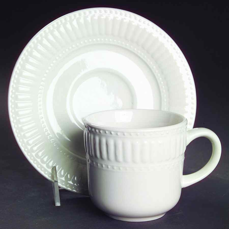 Deco Braid Flat Cup & Saucer Set by Housewares Intl-1