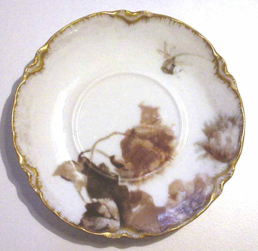 Flowers and Seeds (Blank 427) Saucer by Haviland-1