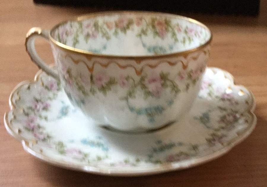Schleiger 877-2 Flat Cup & Saucer Set by Haviland-1