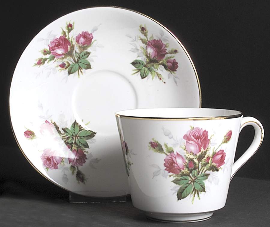 Grandmother's Rose (Smooth) Jumbo Cup & Saucer Set by Hammersley-1