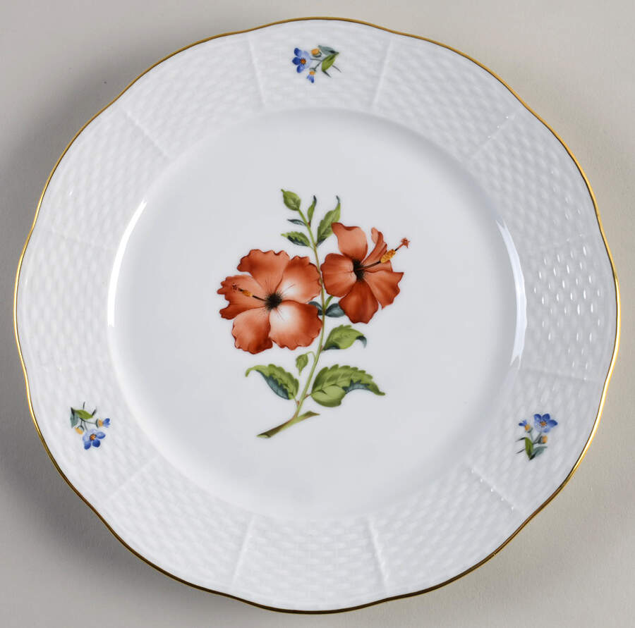 Flowers of Bermuda Luncheon Plate by Herend-1