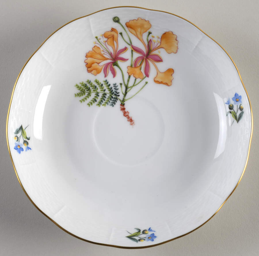 Flowers of Bermuda Saucer for Chocolate Cup by Herend-1