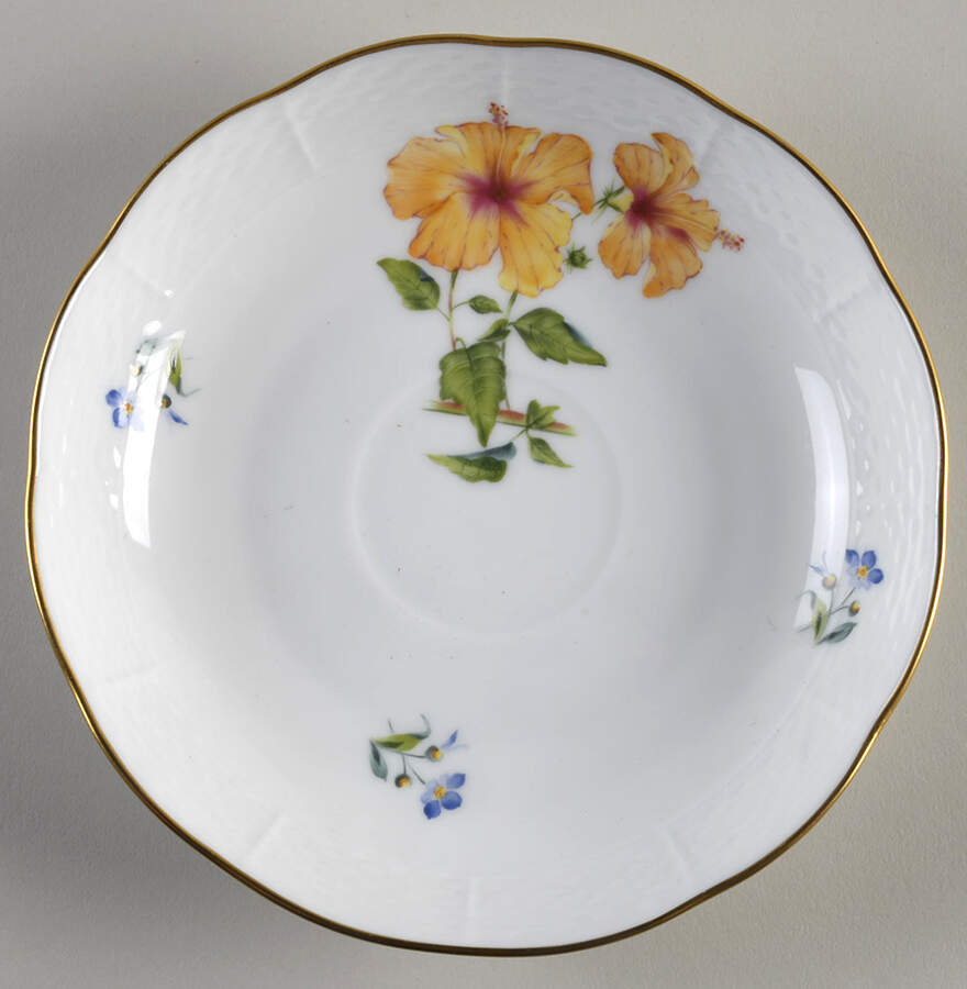 Flowers of Bermuda Saucer for Chocolate Cup by Herend-1