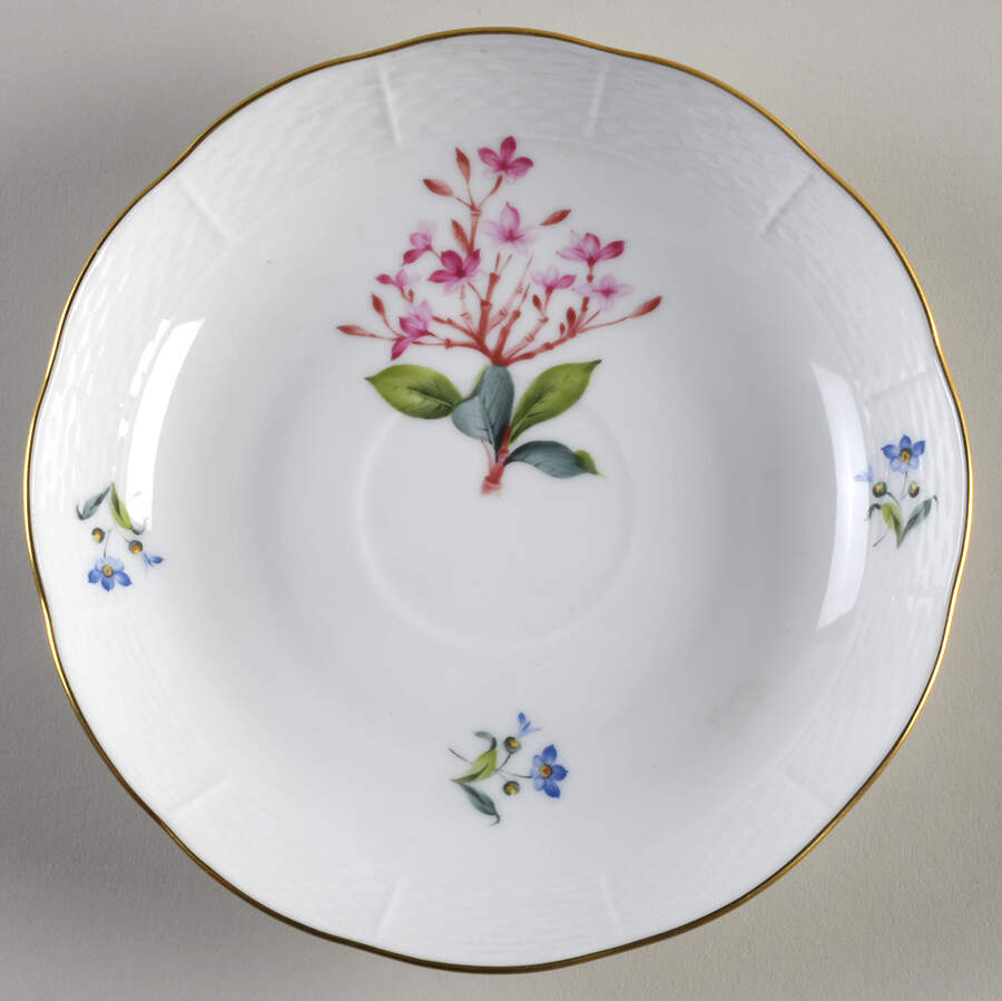 Flowers of Bermuda Saucer for Chocolate Cup by Herend-1