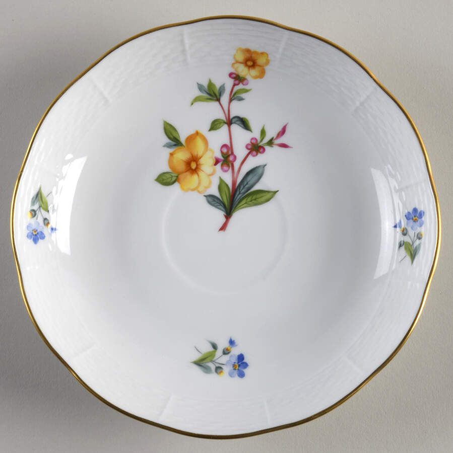 Flowers of Bermuda Saucer for Chocolate Cup by Herend-1