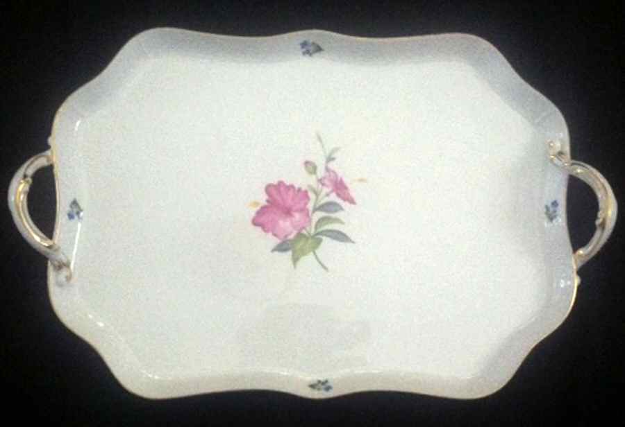 Flowers of Bermuda 18" Handled Tray by Herend-1