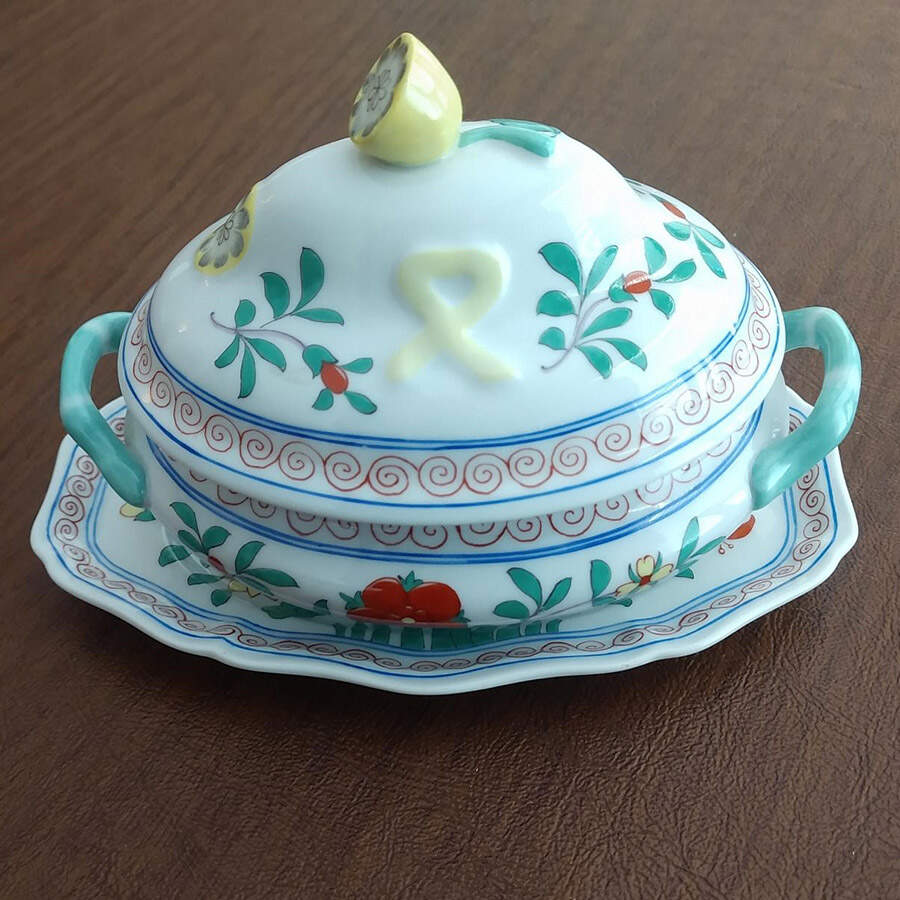 Oriental Garden (Oc) Mini Tureen w/Lid & Underplate by Herend-1