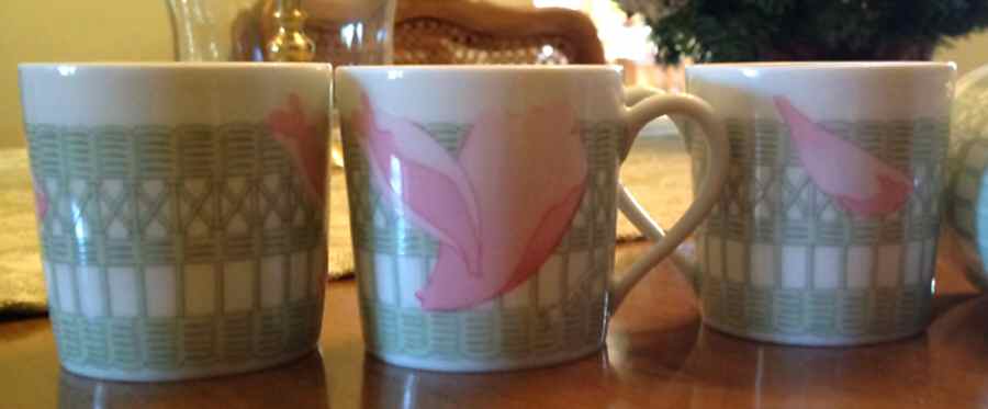 Les Pivoines Green (Celadon) Flat Demitasse Cup by Hermes-1