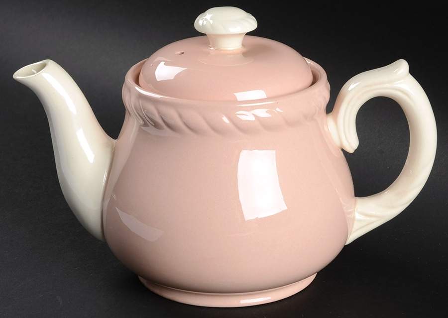 Kraft Pink Teapot & Lid by Homer Laughlin -1