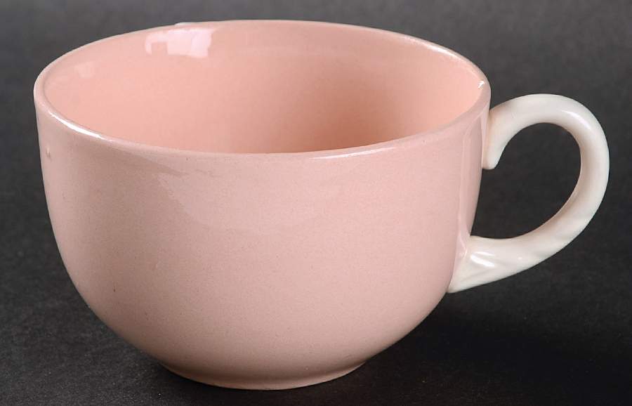 Kraft Pink Flat Cup by Homer Laughlin -1