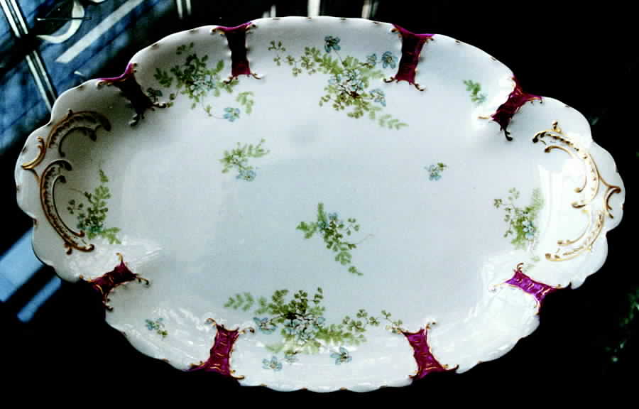 Schleiger 52-5 14" Oval Serving Platter by Haviland-1