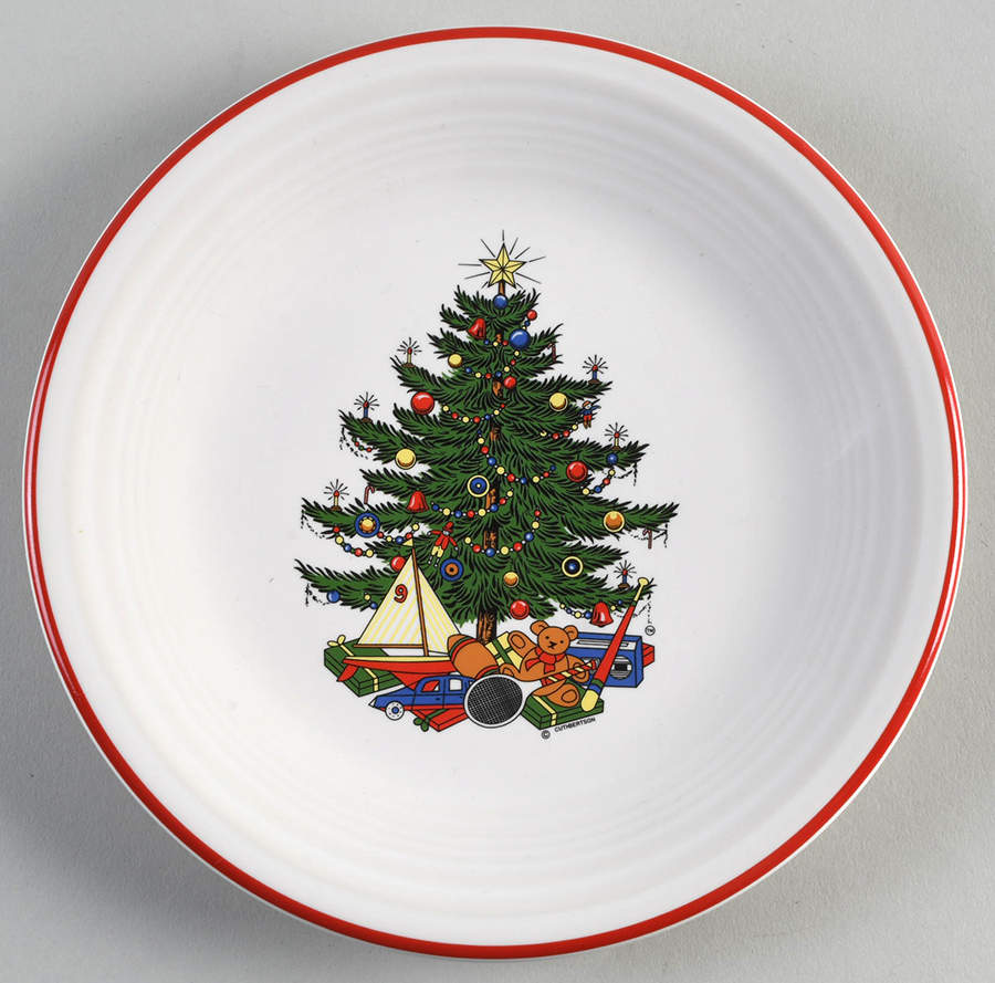 Fiesta American Christmas Tree Salad Plate by Homer Laughlin -1