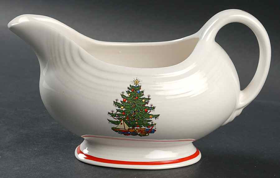 Fiesta American Christmas Tree Open Sauce Boat by Homer Laughlin -1