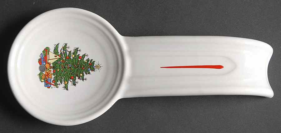 Fiesta American Christmas Tree Spoon Stacking Spoon Holder Caddy by Homer Laughlin -1