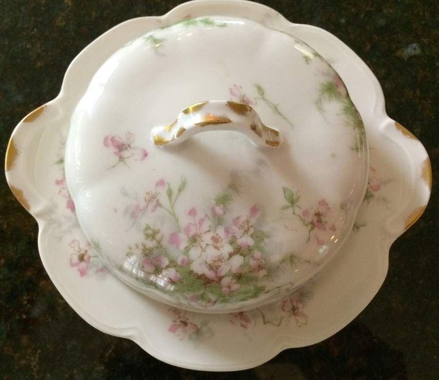 Schleiger 146-4 Round Covered Butter by Haviland-1