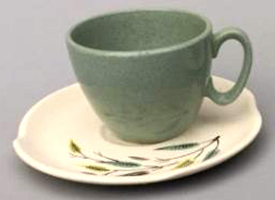 Whispering Leaves Flat Cup & Saucer Set by Harmony House China-1