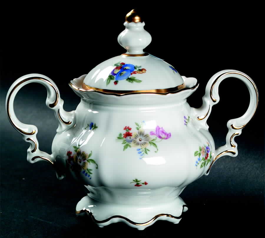 Mayfair (White, 7287) Sugar Bowl & Lid by Hutschenreuther-1