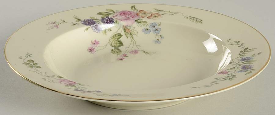 HUT1256 (IVORY) Large Rim Soup Bowl by Hutschenreuther-1