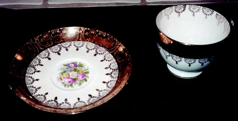 HLC2304 Footed Cup & Saucer Set by Homer Laughlin -1