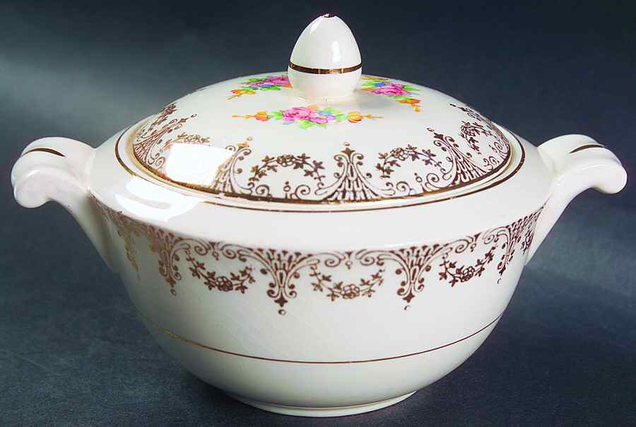 HAR110 Sugar Bowl & Lid by Harker-1
