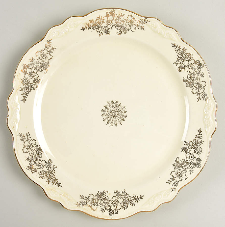 Golden Rose (Marigold Shape) Luncheon Plate by Homer Laughlin -1