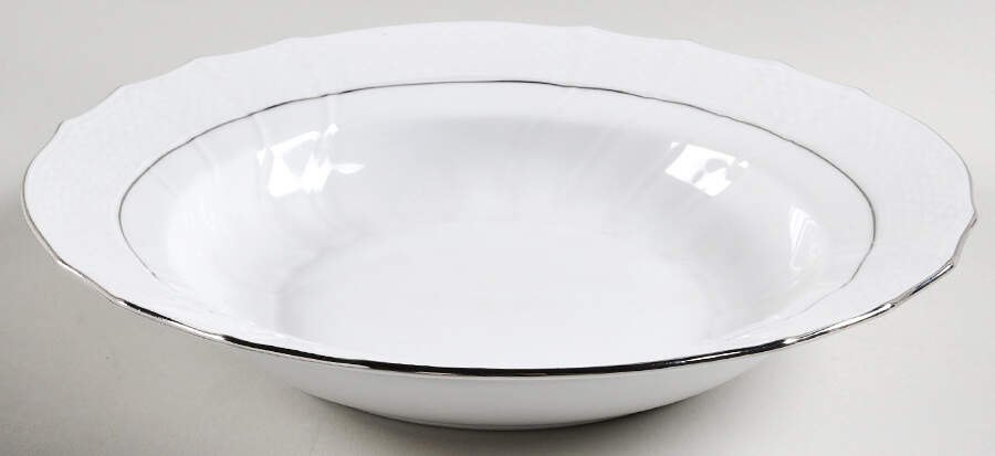 Platinum Edge Large Rim Soup Bowl by Herend-1