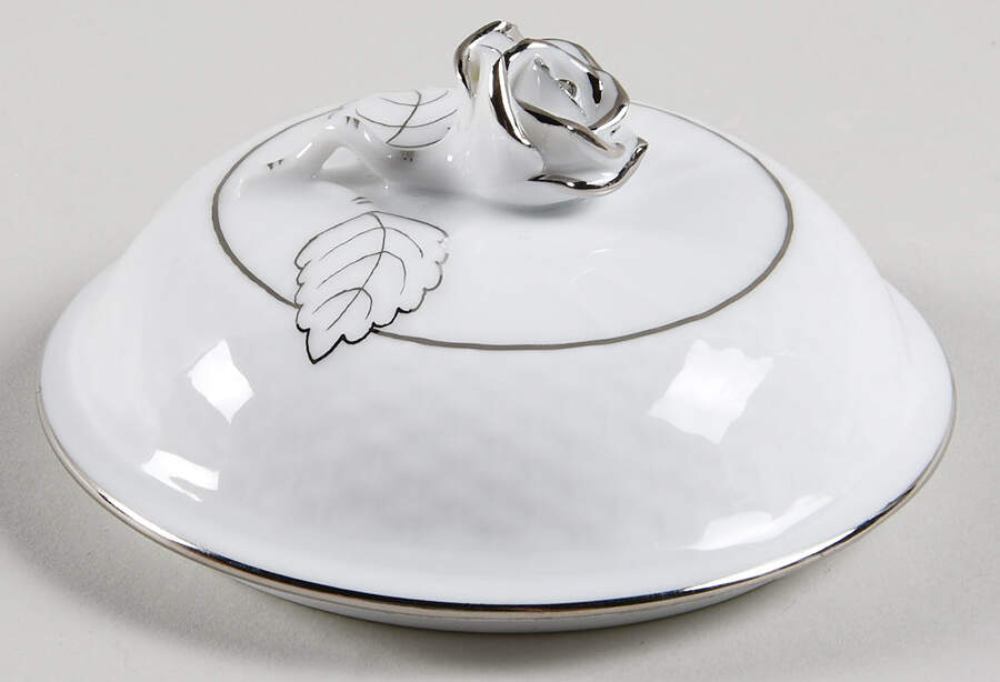 Platinum Edge Lid for Sugar Bowl by Herend-1