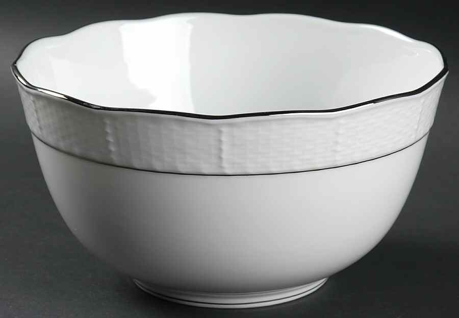 Platinum Edge 7" Round Vegetable Bowl by Herend-1