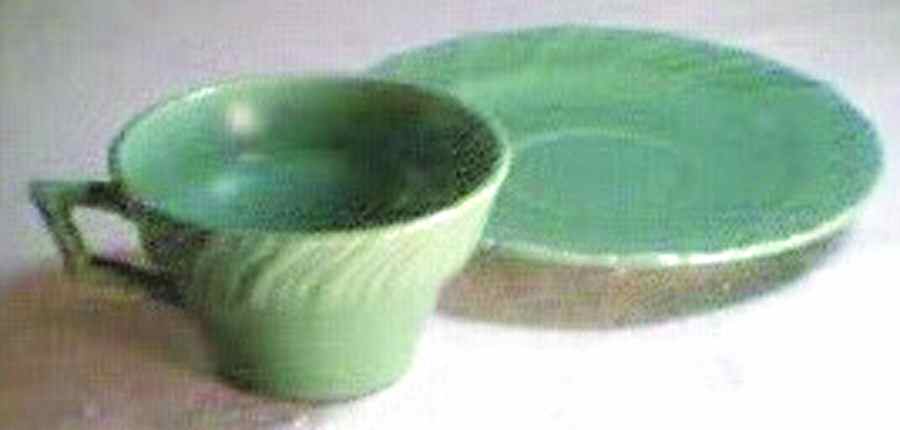 Capistrano Turquoise Flat Cup & Saucer Set by Hollydale-1
