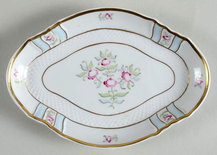 Savaria (Blue) 7" Oval Tray by Hollohaza-1