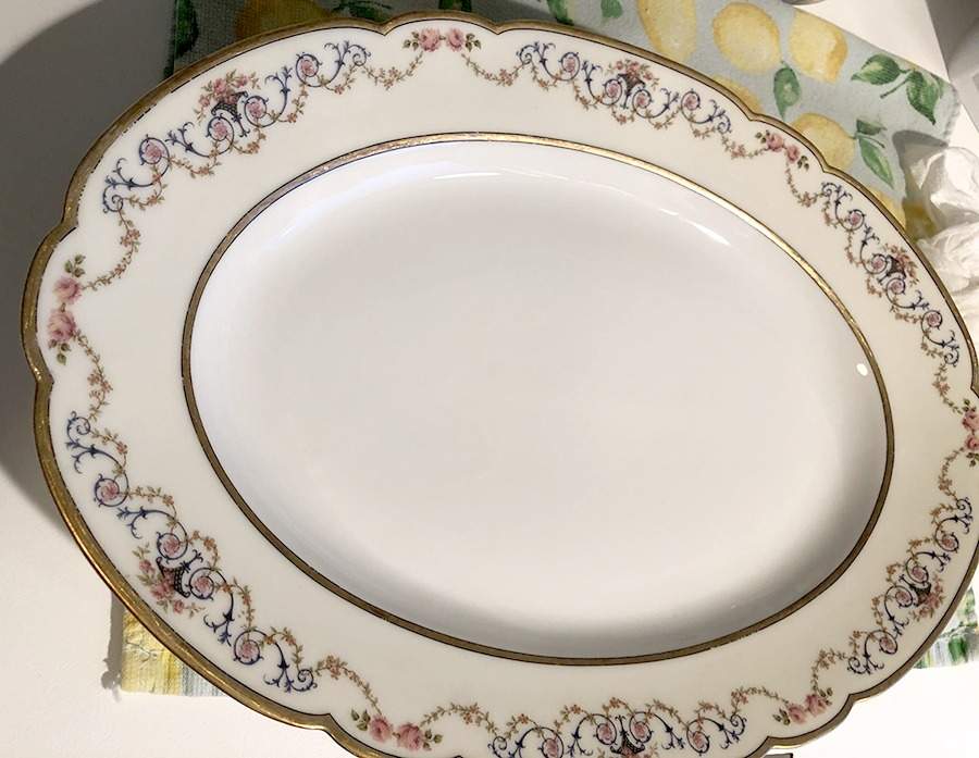H2525 12" Oval Serving Platter by Haviland-1