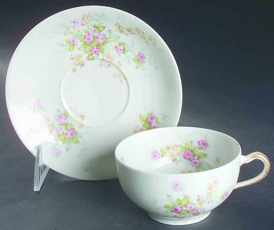 H2529 Flat Cup & Saucer Set by Haviland-1