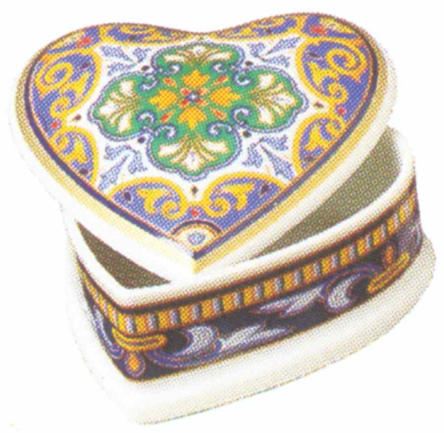 Magic Colours Heart Shape Box & Lid by Hutschenreuther-1