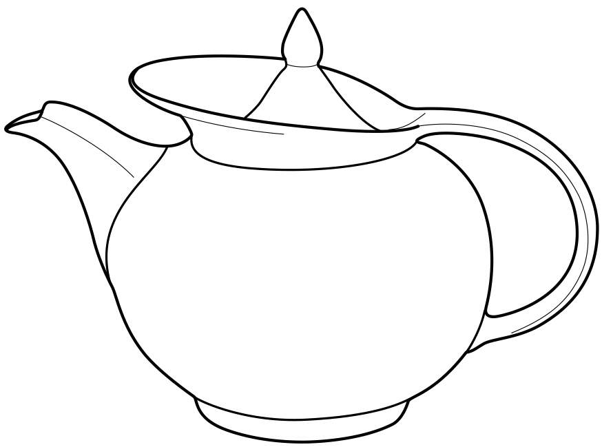 Golden Clover Windshield Teapot & Lid by Hall-1