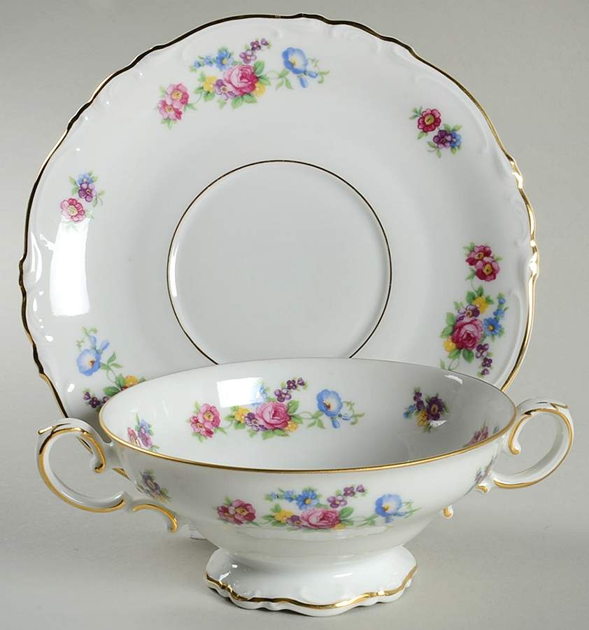 16106 Footed Cream Soup Bowl & Saucer Set by Heinrich - H&C-1