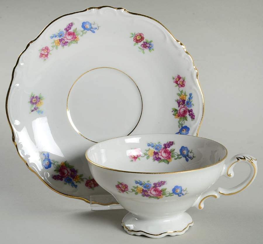 16106 Footed Cup & Saucer Set by Heinrich - H&C-1
