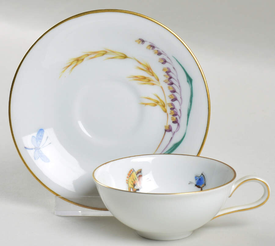 Summer Flat Demitasse Cup & Saucer Set by Heinrich - H&C-1
