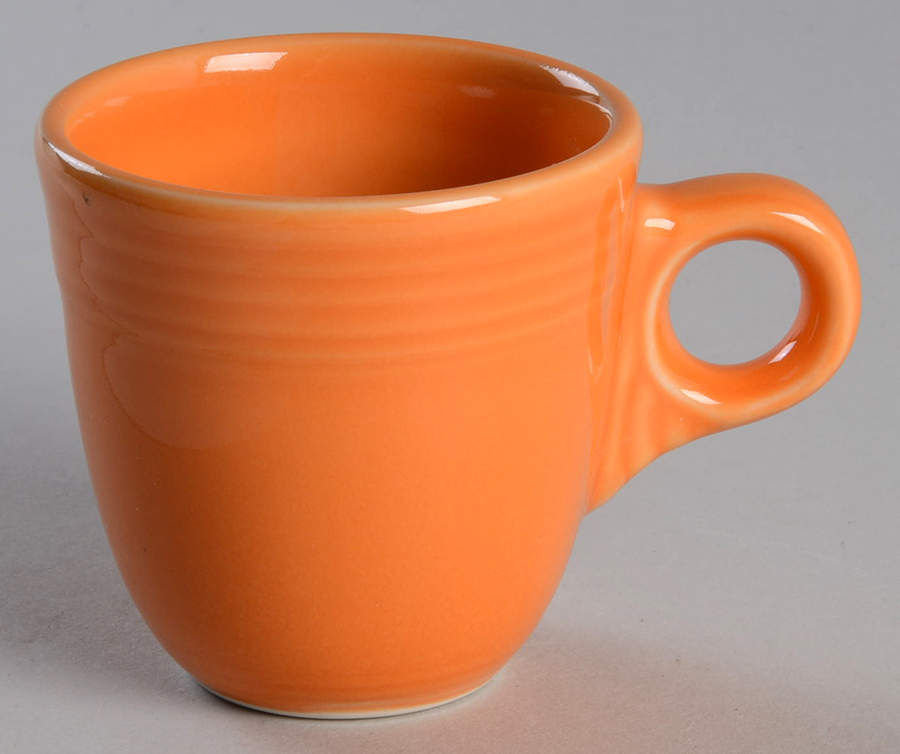 Fiesta Tangerine (Intro 2003) Flat Demitasse Cup by Homer Laughlin -1