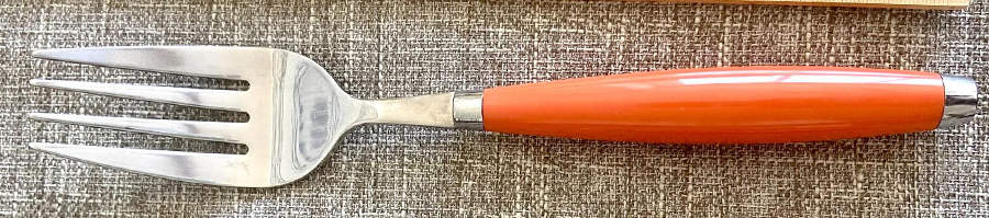 Fiesta Tangerine (Intro 2003) Cold Meat Fork by Homer Laughlin -1