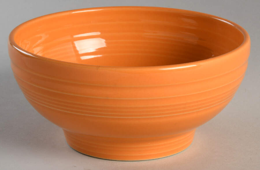 Fiesta Tangerine (Intro 2003) 6" Footed Bowl by Homer Laughlin -1